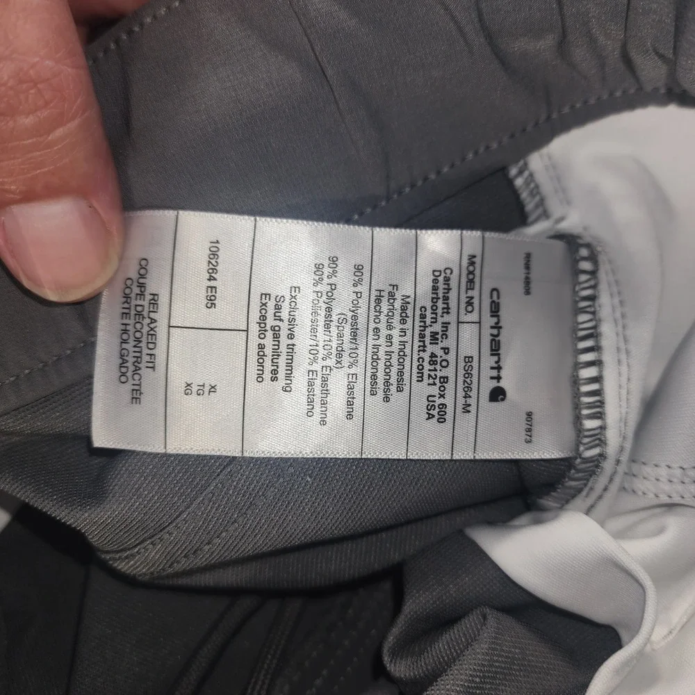 Carhartt Force Relaxed Fit Shorts Mens XL Gray Stretch Utility BS6264-M 937